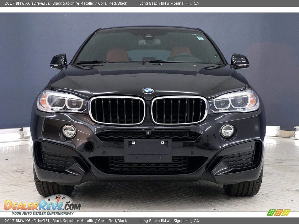 2017 BMW X6 sDrive35i Black Sapphire Metallic / Coral Red/Black Photo #2