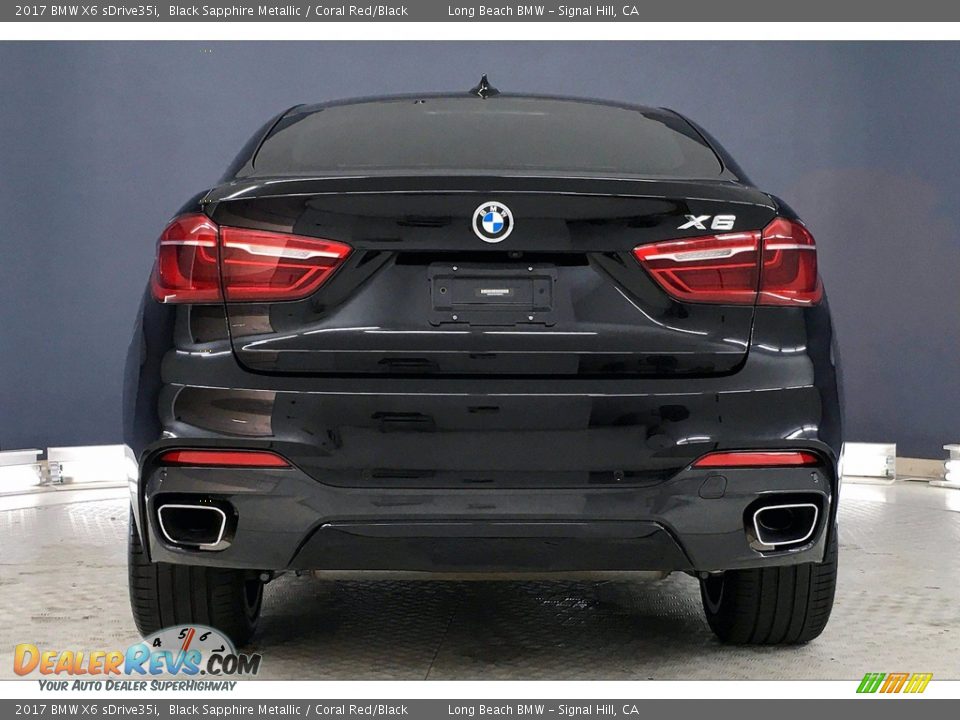 2017 BMW X6 sDrive35i Black Sapphire Metallic / Coral Red/Black Photo #3