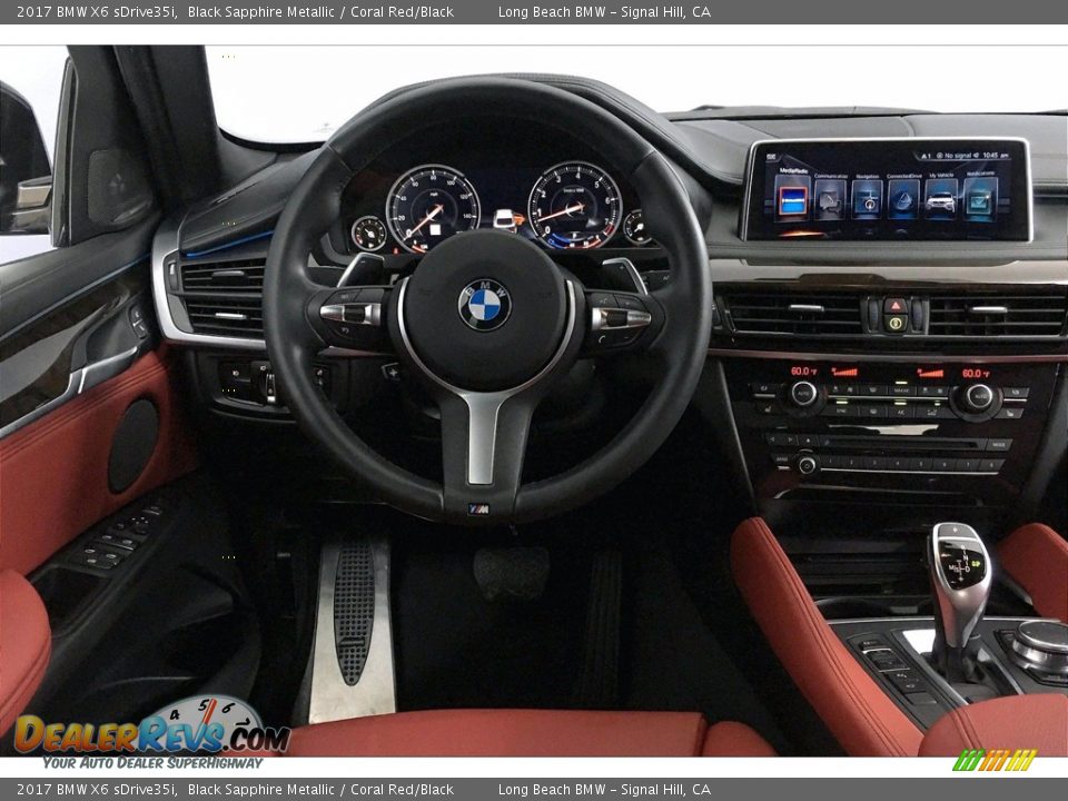 2017 BMW X6 sDrive35i Black Sapphire Metallic / Coral Red/Black Photo #4