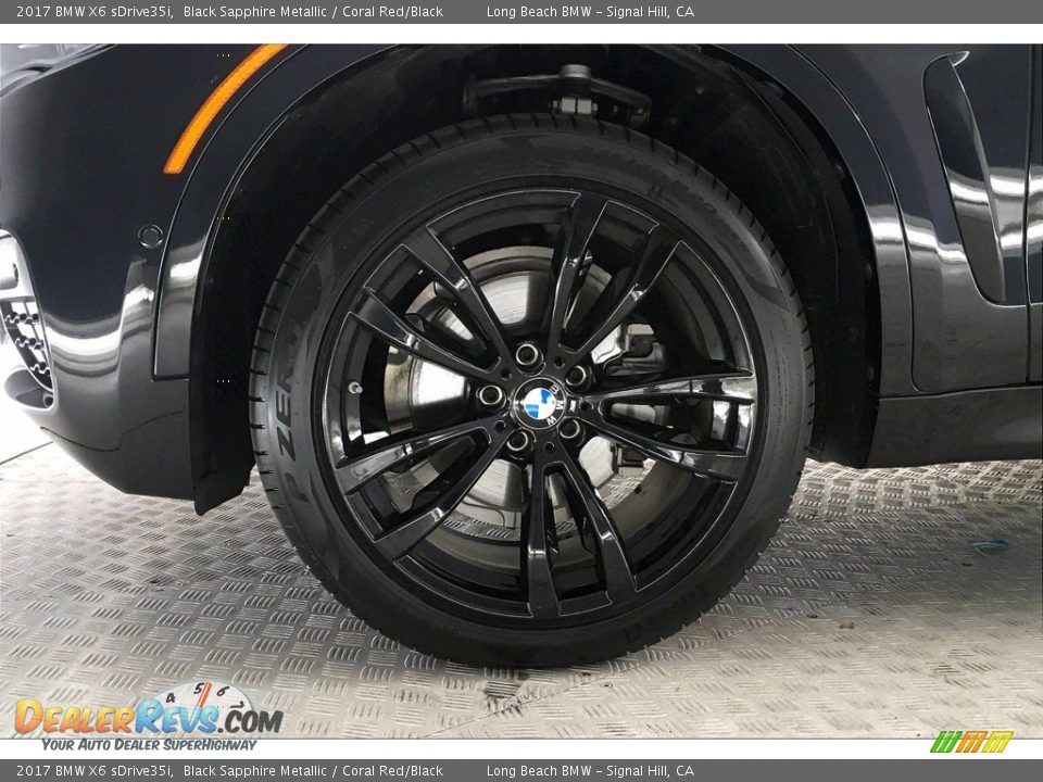 2017 BMW X6 sDrive35i Black Sapphire Metallic / Coral Red/Black Photo #8