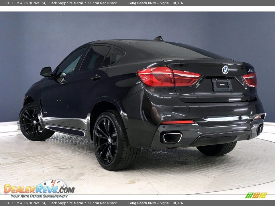 2017 BMW X6 sDrive35i Black Sapphire Metallic / Coral Red/Black Photo #10