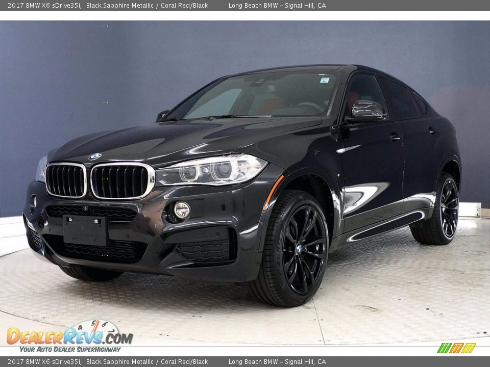 2017 BMW X6 sDrive35i Black Sapphire Metallic / Coral Red/Black Photo #12