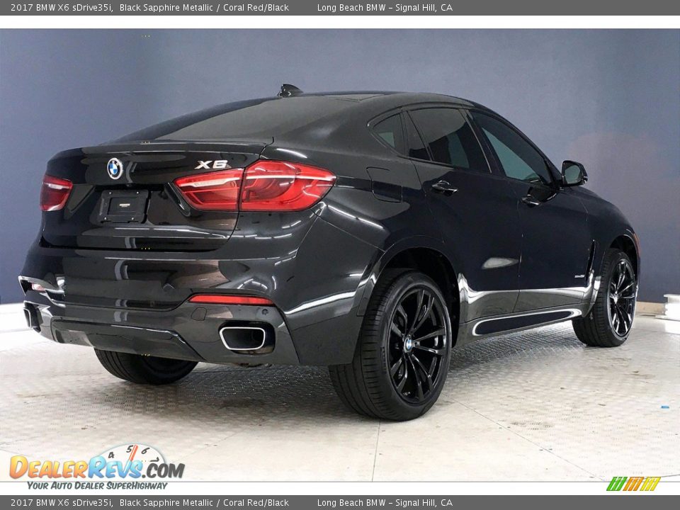 2017 BMW X6 sDrive35i Black Sapphire Metallic / Coral Red/Black Photo #13