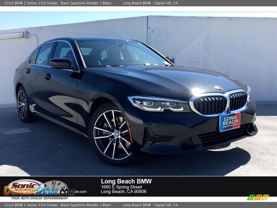 2019 BMW 3 Series 330i Sedan Black Sapphire Metallic / Black Photo #1