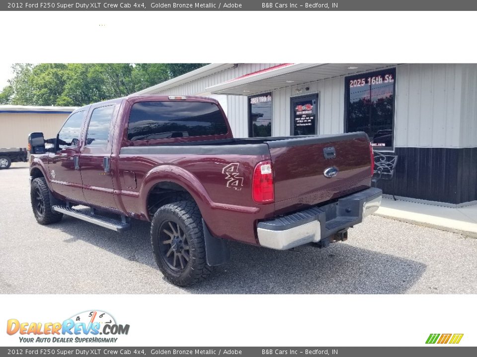 2012 Ford F250 Super Duty XLT Crew Cab 4x4 Golden Bronze Metallic / Adobe Photo #5