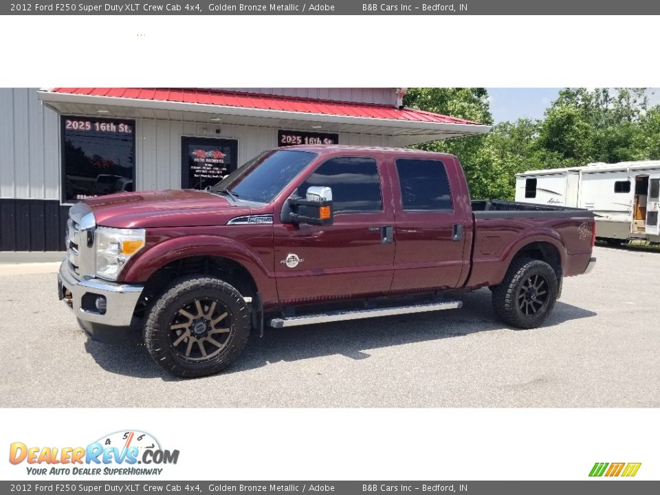 2012 Ford F250 Super Duty XLT Crew Cab 4x4 Golden Bronze Metallic / Adobe Photo #8