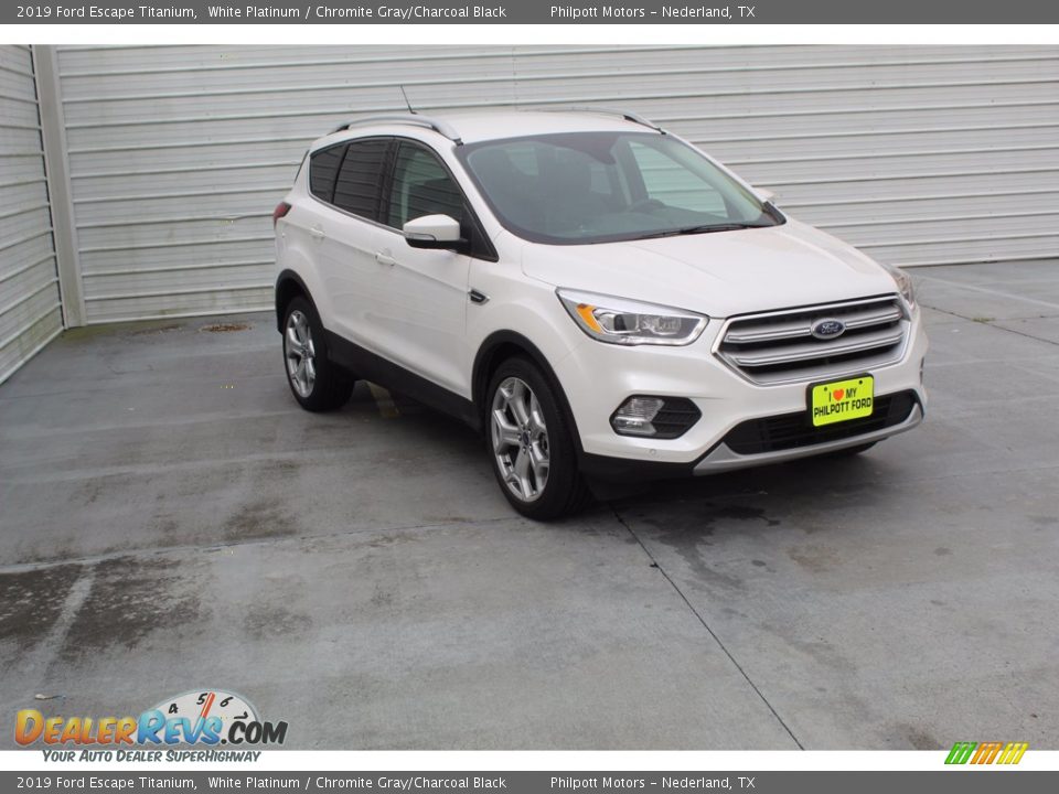 2019 Ford Escape Titanium White Platinum / Chromite Gray/Charcoal Black Photo #2