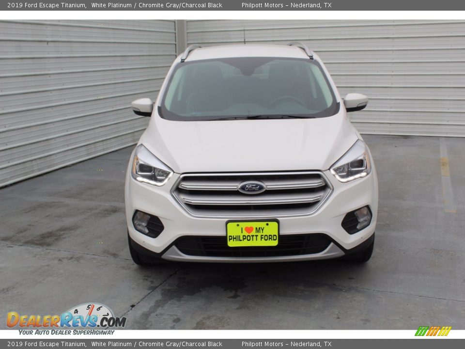 2019 Ford Escape Titanium White Platinum / Chromite Gray/Charcoal Black Photo #3
