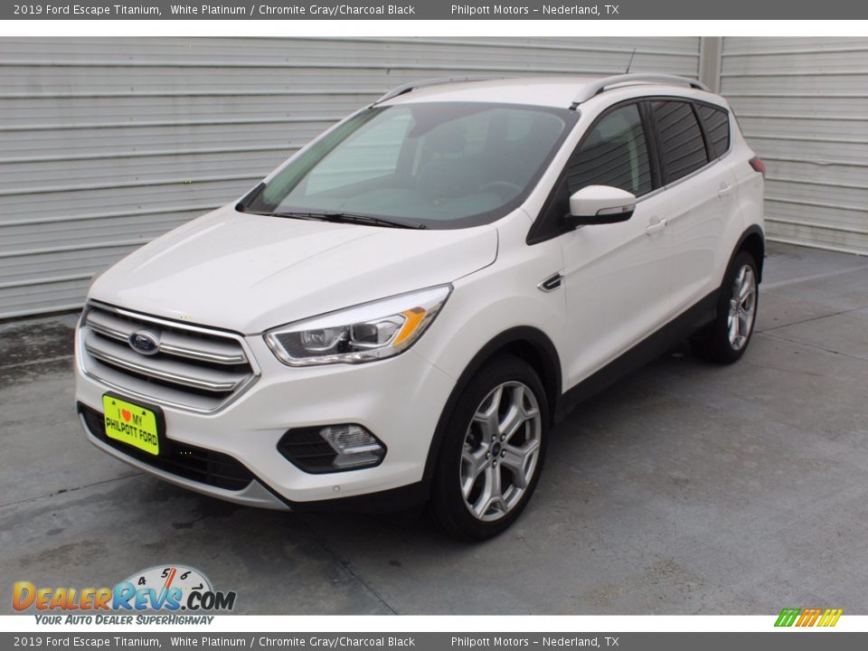 2019 Ford Escape Titanium White Platinum / Chromite Gray/Charcoal Black Photo #4