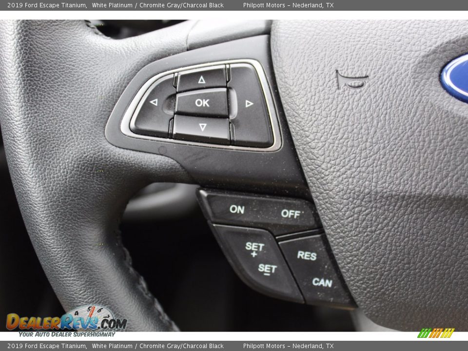 2019 Ford Escape Titanium White Platinum / Chromite Gray/Charcoal Black Photo #15