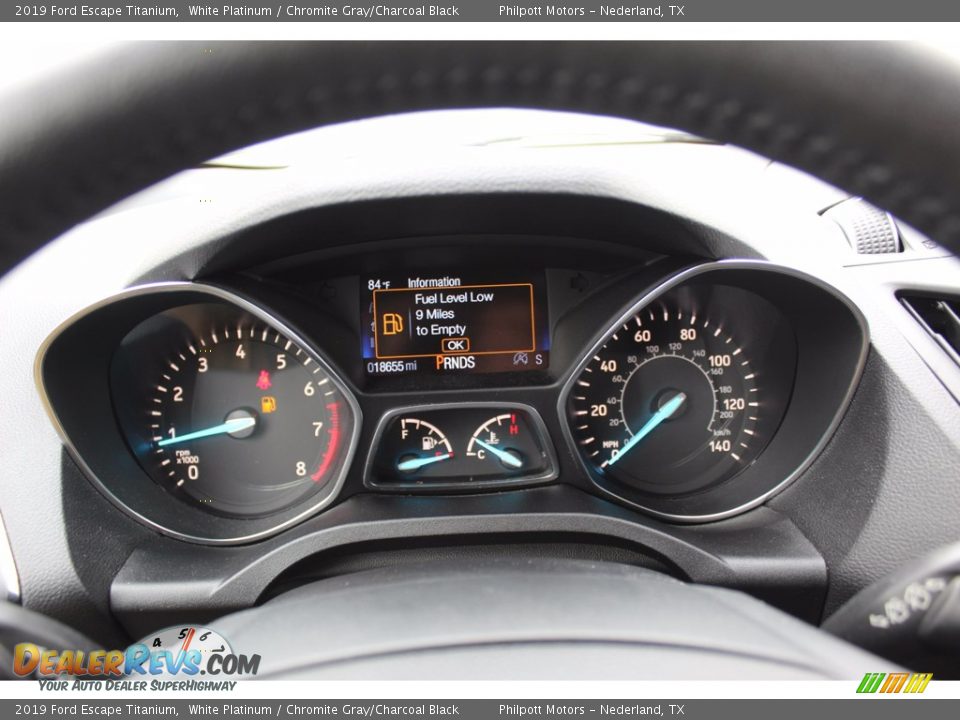 2019 Ford Escape Titanium White Platinum / Chromite Gray/Charcoal Black Photo #17