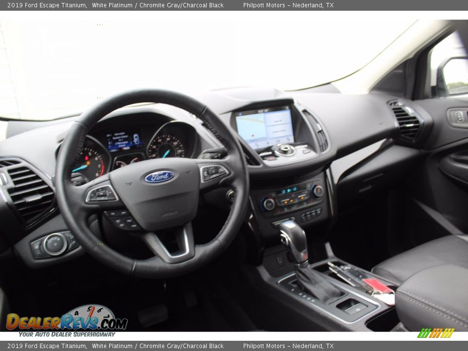 2019 Ford Escape Titanium White Platinum / Chromite Gray/Charcoal Black Photo #26