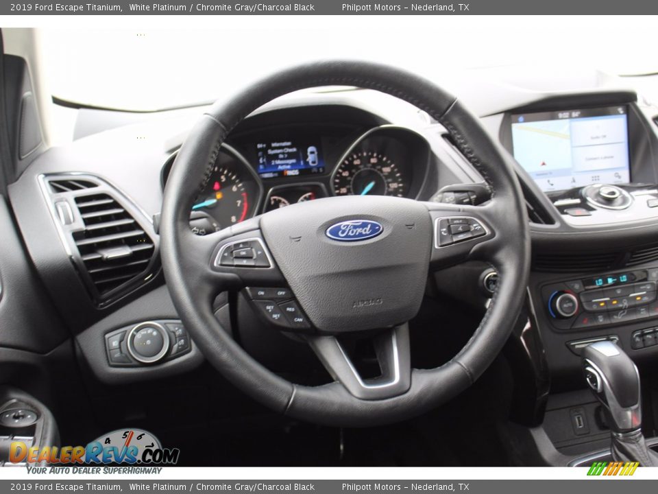 2019 Ford Escape Titanium White Platinum / Chromite Gray/Charcoal Black Photo #27