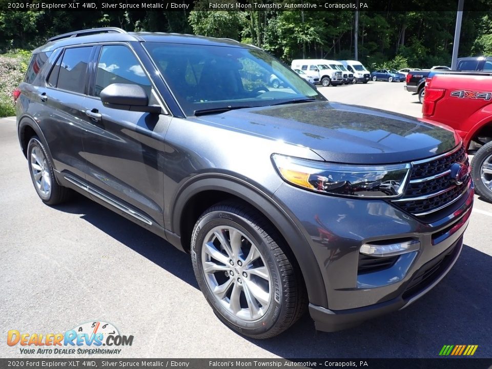 2020 Ford Explorer XLT 4WD Silver Spruce Metallic / Ebony Photo #3