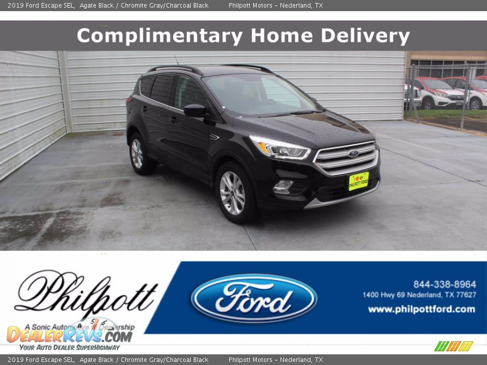 2019 Ford Escape SEL Agate Black / Chromite Gray/Charcoal Black Photo #1