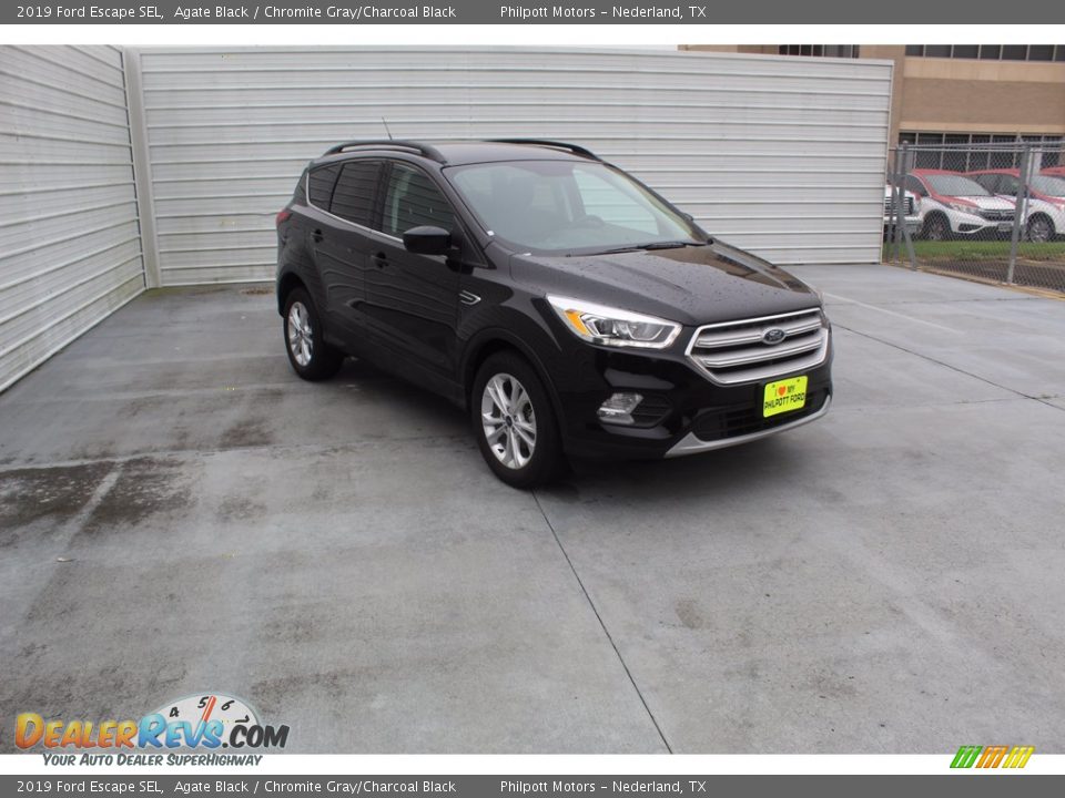 2019 Ford Escape SEL Agate Black / Chromite Gray/Charcoal Black Photo #2