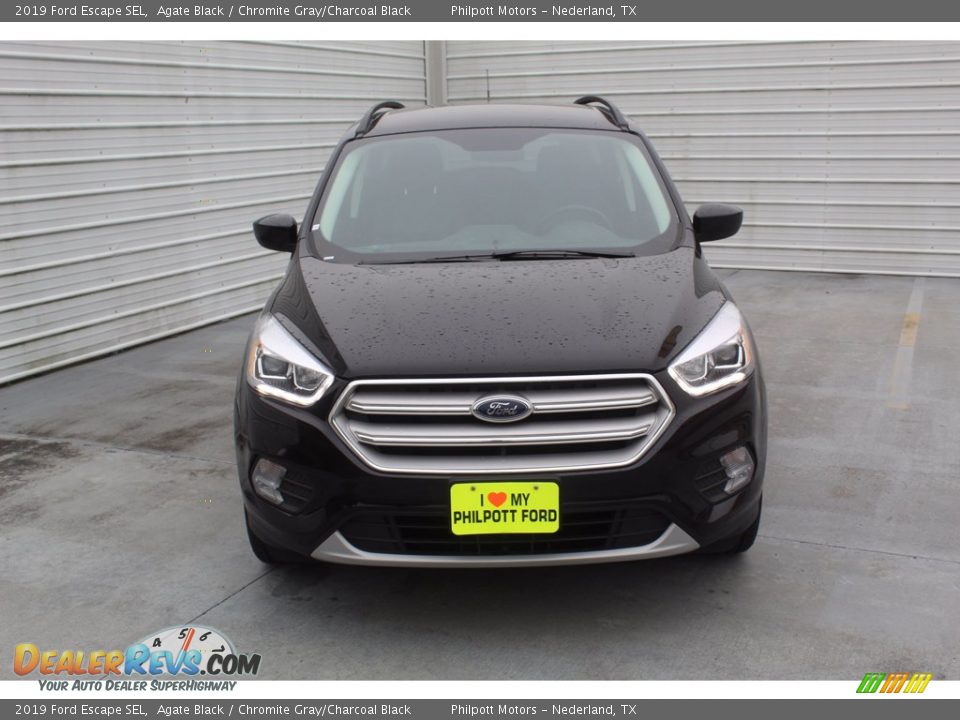 2019 Ford Escape SEL Agate Black / Chromite Gray/Charcoal Black Photo #3