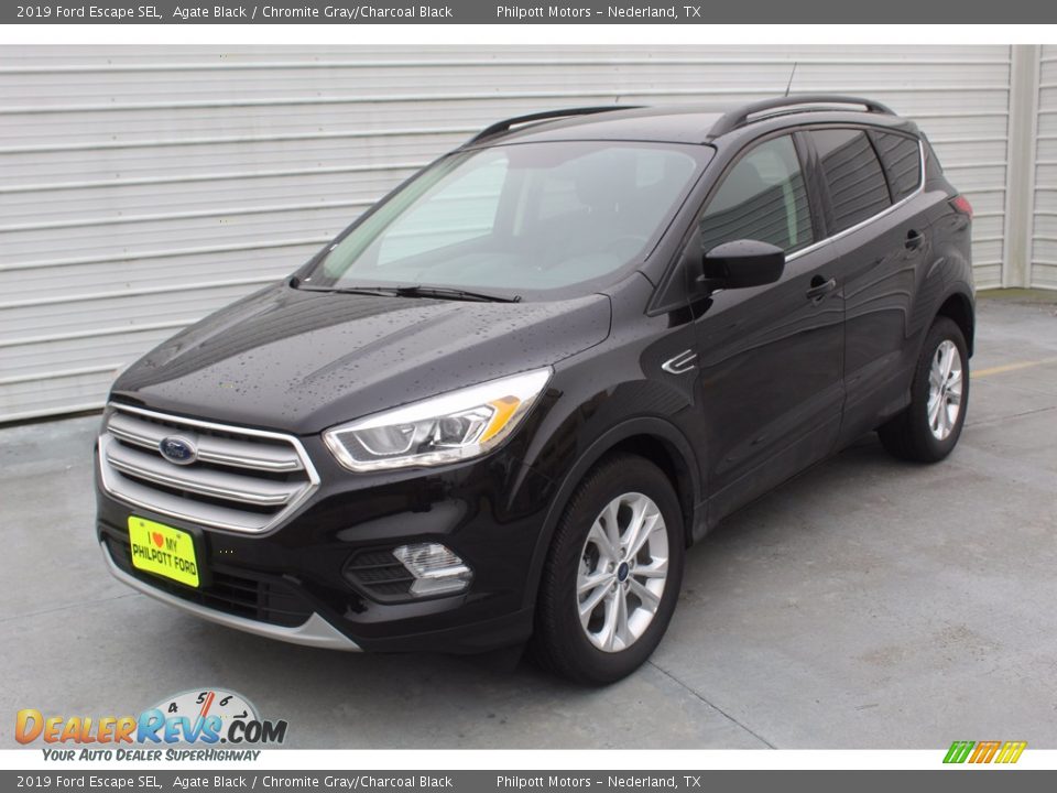 2019 Ford Escape SEL Agate Black / Chromite Gray/Charcoal Black Photo #4