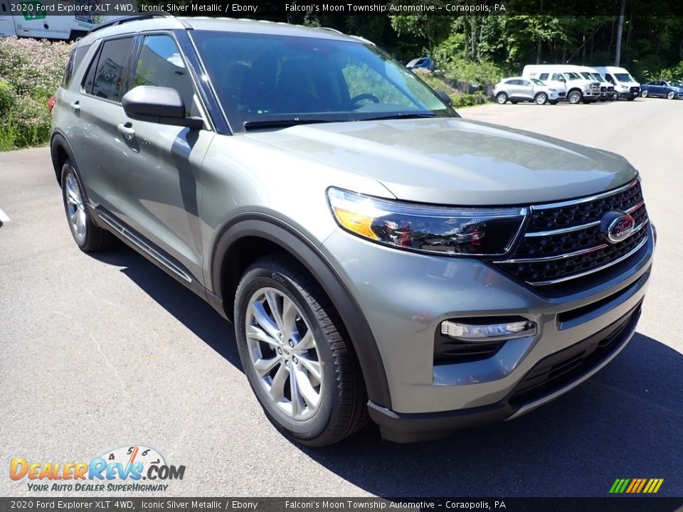 2020 Ford Explorer XLT 4WD Iconic Silver Metallic / Ebony Photo #3