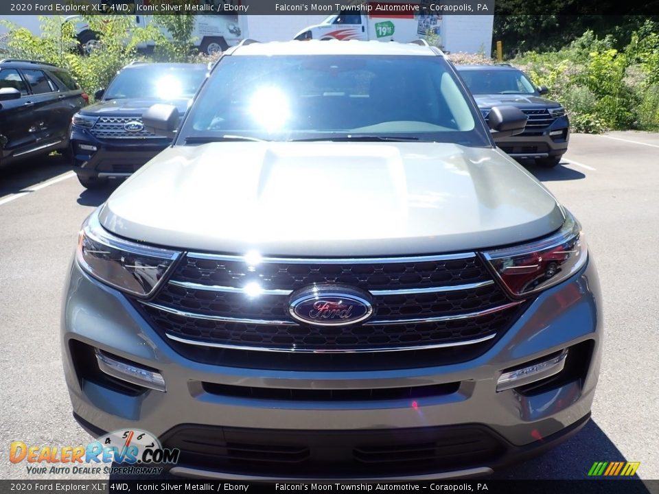 2020 Ford Explorer XLT 4WD Iconic Silver Metallic / Ebony Photo #4