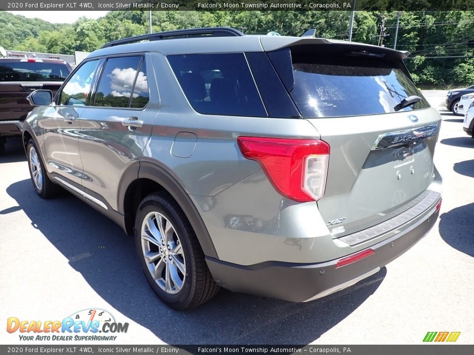 2020 Ford Explorer XLT 4WD Iconic Silver Metallic / Ebony Photo #6