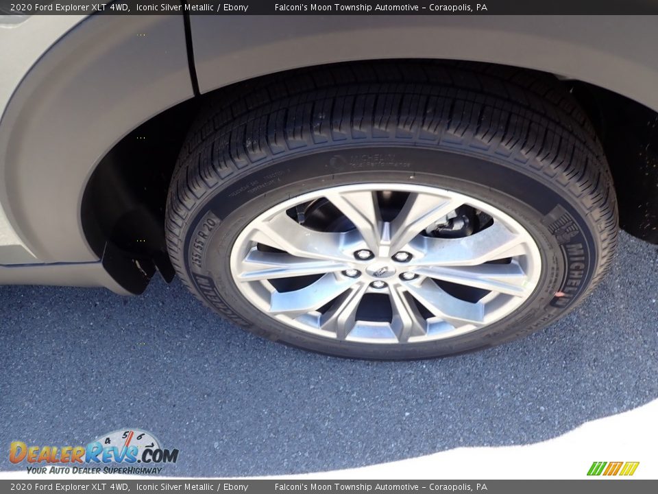 2020 Ford Explorer XLT 4WD Iconic Silver Metallic / Ebony Photo #7