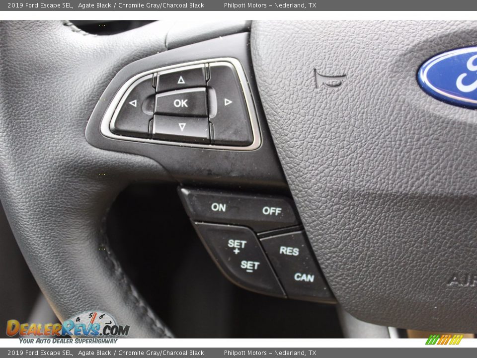 2019 Ford Escape SEL Agate Black / Chromite Gray/Charcoal Black Photo #16