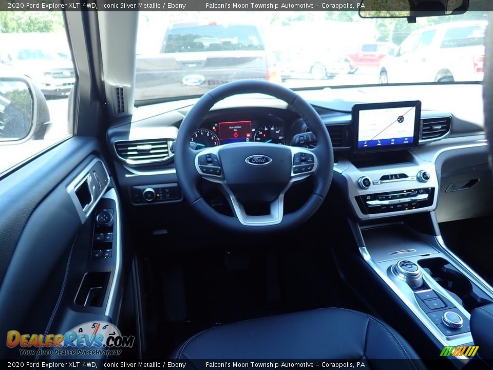 2020 Ford Explorer XLT 4WD Iconic Silver Metallic / Ebony Photo #9