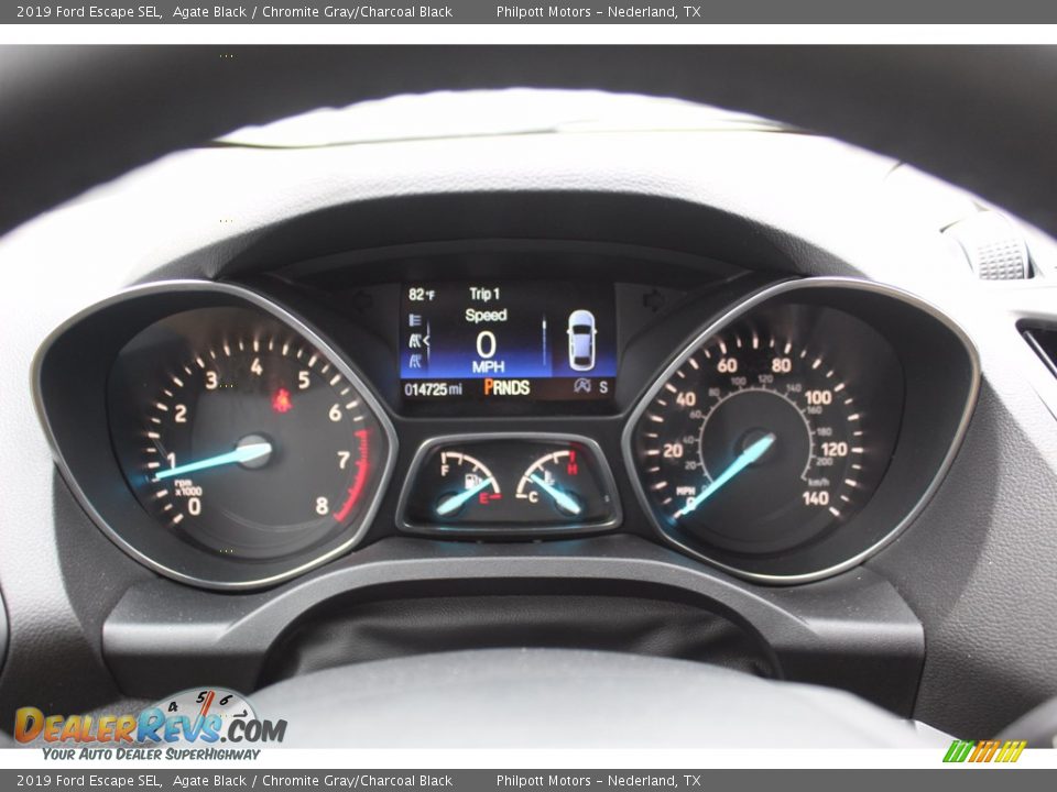 2019 Ford Escape SEL Agate Black / Chromite Gray/Charcoal Black Photo #18