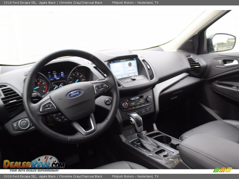 2019 Ford Escape SEL Agate Black / Chromite Gray/Charcoal Black Photo #25