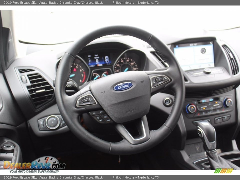 2019 Ford Escape SEL Agate Black / Chromite Gray/Charcoal Black Photo #26