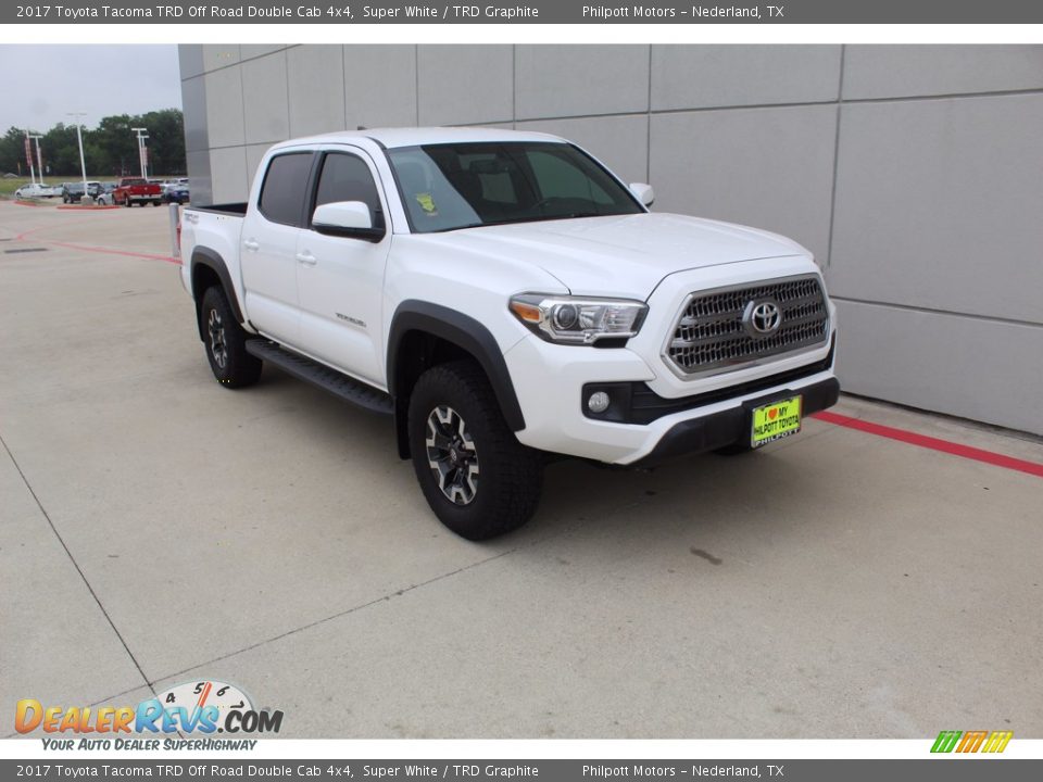 2017 Toyota Tacoma TRD Off Road Double Cab 4x4 Super White / TRD Graphite Photo #2
