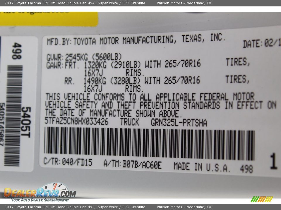 2017 Toyota Tacoma TRD Off Road Double Cab 4x4 Super White / TRD Graphite Photo #28
