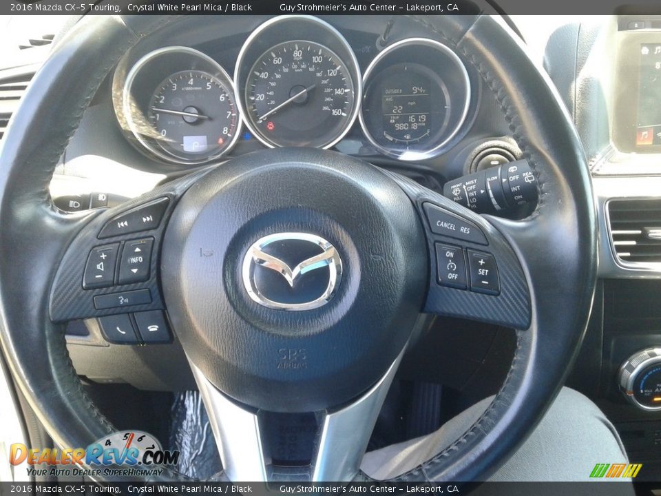 2016 Mazda CX-5 Touring Crystal White Pearl Mica / Black Photo #8
