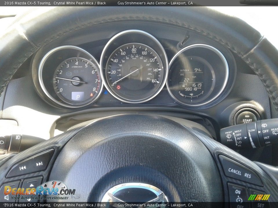 2016 Mazda CX-5 Touring Crystal White Pearl Mica / Black Photo #9