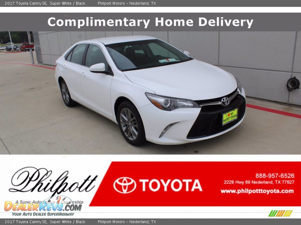 2017 Toyota Camry SE Super White / Black Photo #1