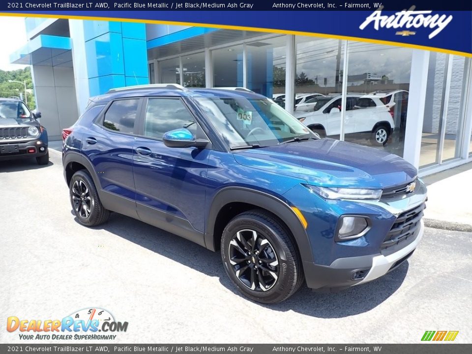 2021 Chevrolet TrailBlazer LT AWD Pacific Blue Metallic / Jet Black/Medium Ash Gray Photo #1