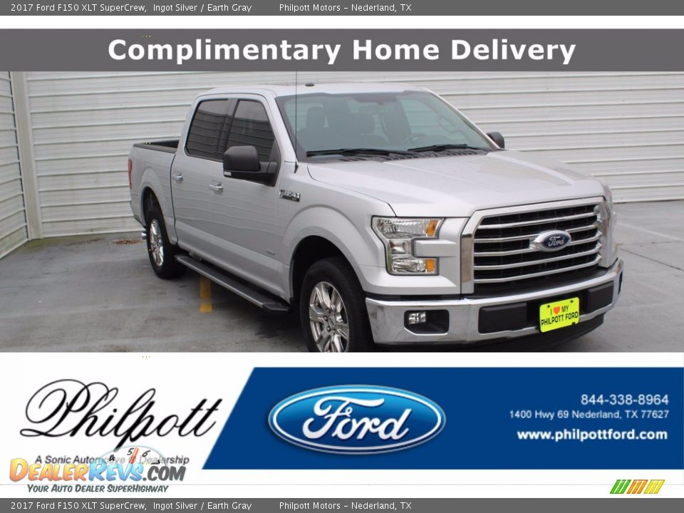 2017 Ford F150 XLT SuperCrew Ingot Silver / Earth Gray Photo #1