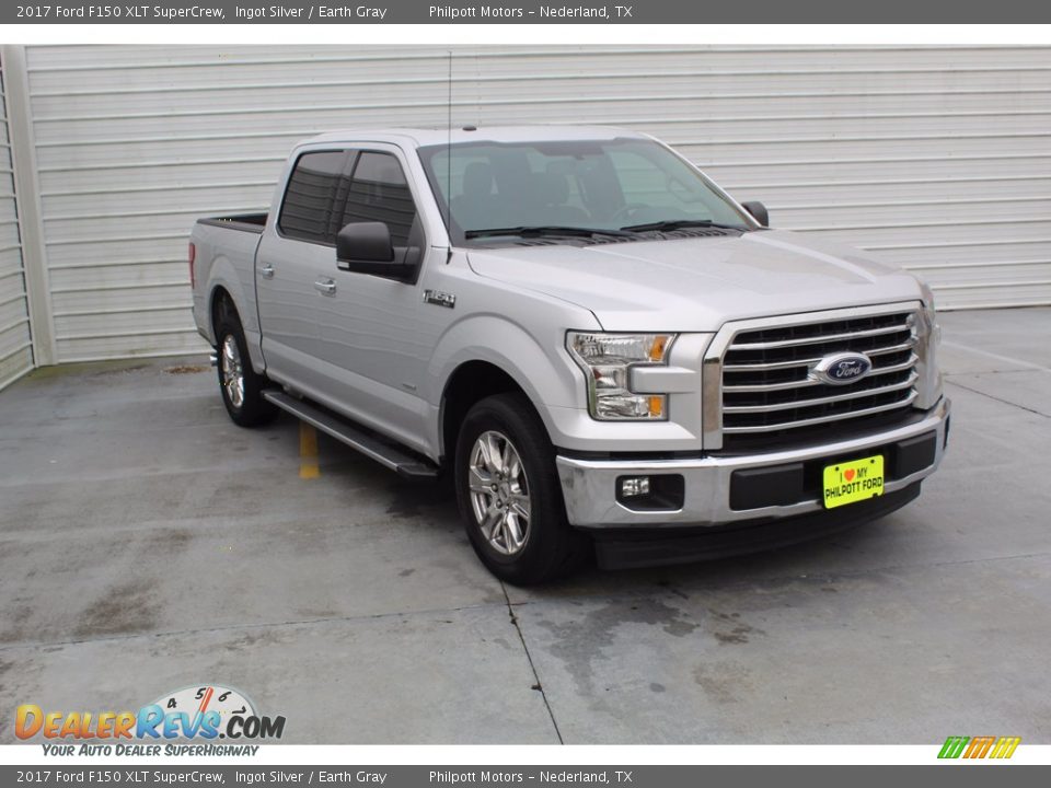 2017 Ford F150 XLT SuperCrew Ingot Silver / Earth Gray Photo #2