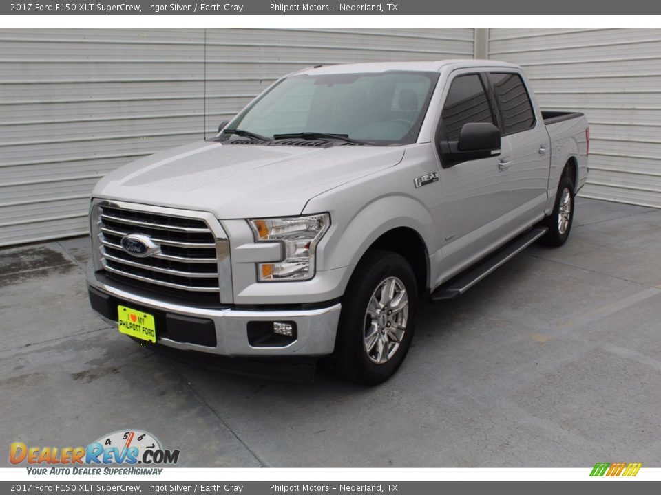 2017 Ford F150 XLT SuperCrew Ingot Silver / Earth Gray Photo #4