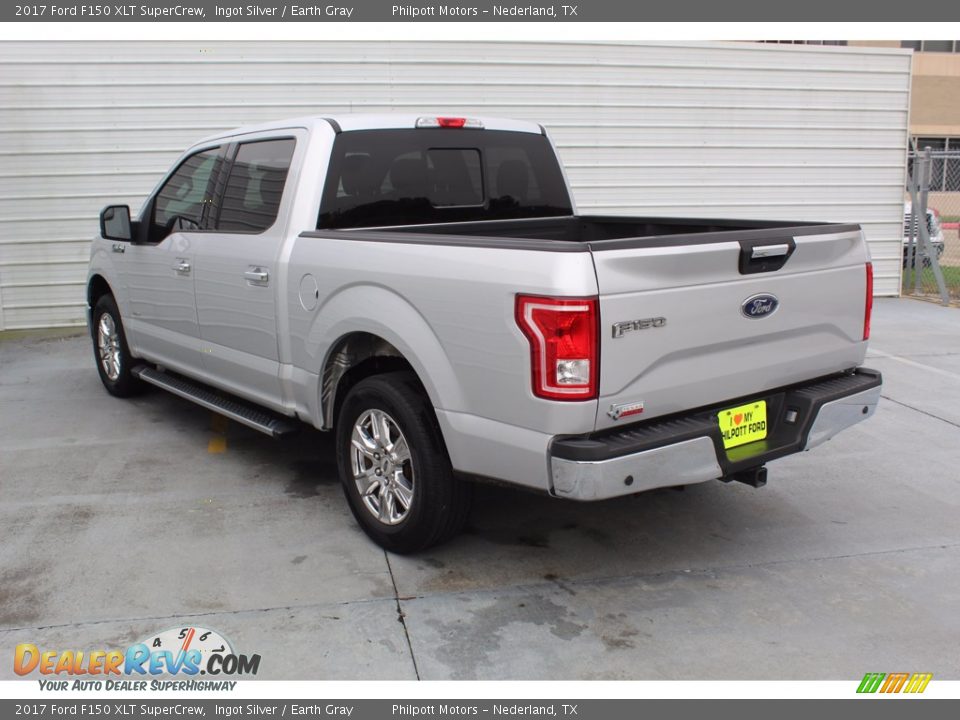 2017 Ford F150 XLT SuperCrew Ingot Silver / Earth Gray Photo #7