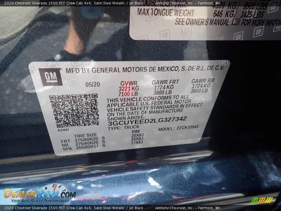 2020 Chevrolet Silverado 1500 RST Crew Cab 4x4 Satin Steel Metallic / Jet Black Photo #14