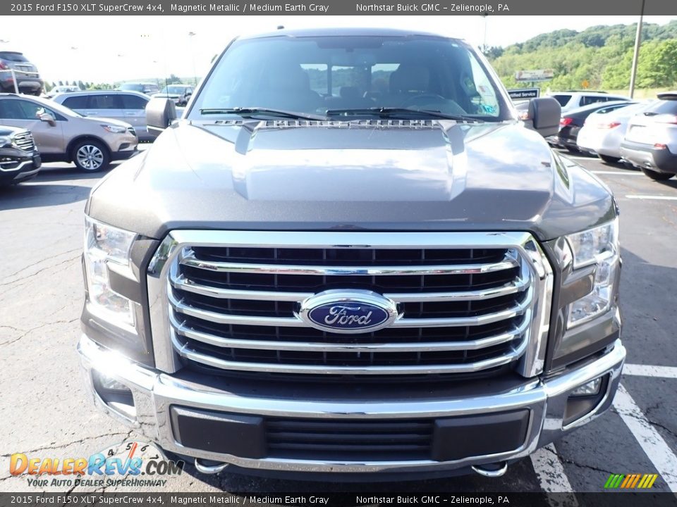 2015 Ford F150 XLT SuperCrew 4x4 Magnetic Metallic / Medium Earth Gray Photo #3