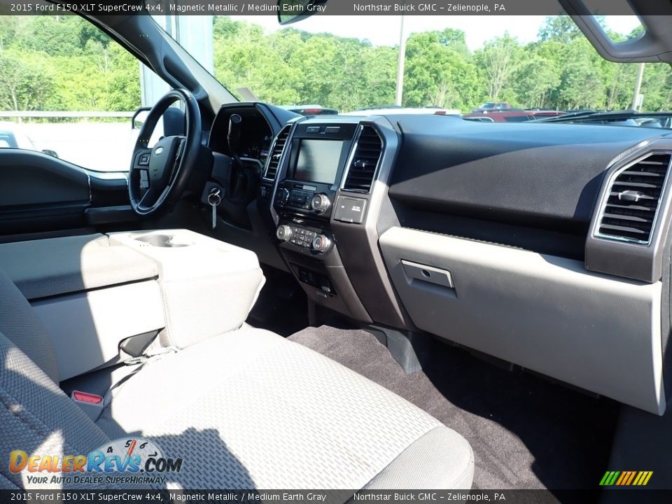 2015 Ford F150 XLT SuperCrew 4x4 Magnetic Metallic / Medium Earth Gray Photo #6