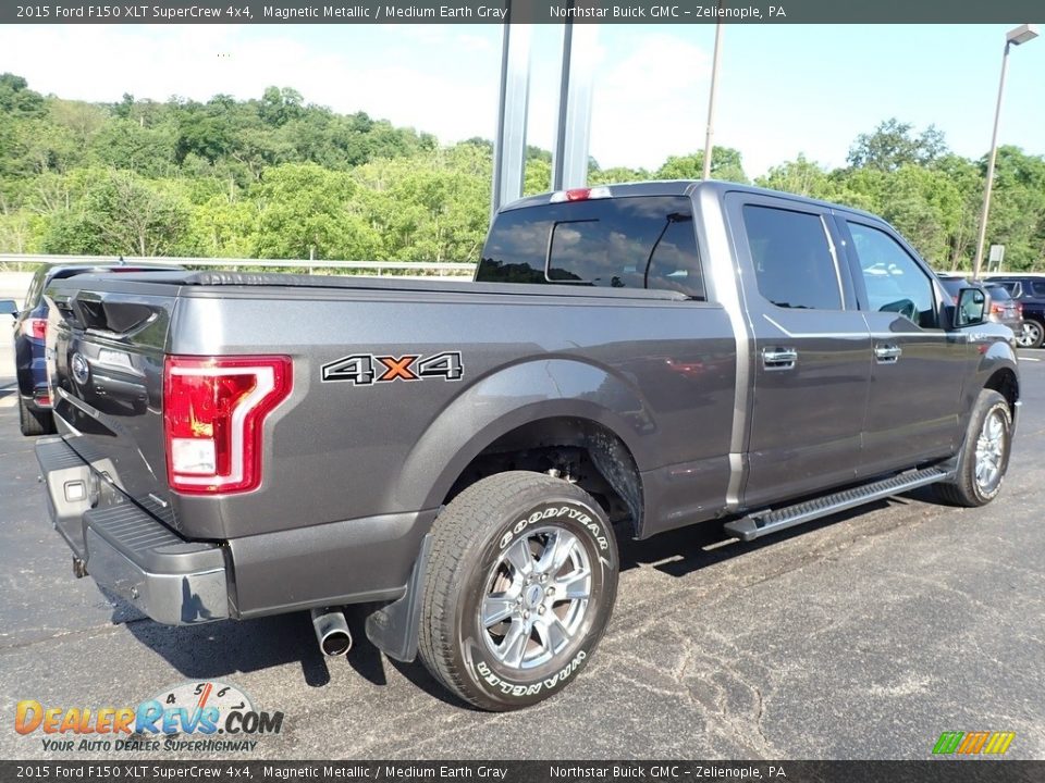 2015 Ford F150 XLT SuperCrew 4x4 Magnetic Metallic / Medium Earth Gray Photo #9