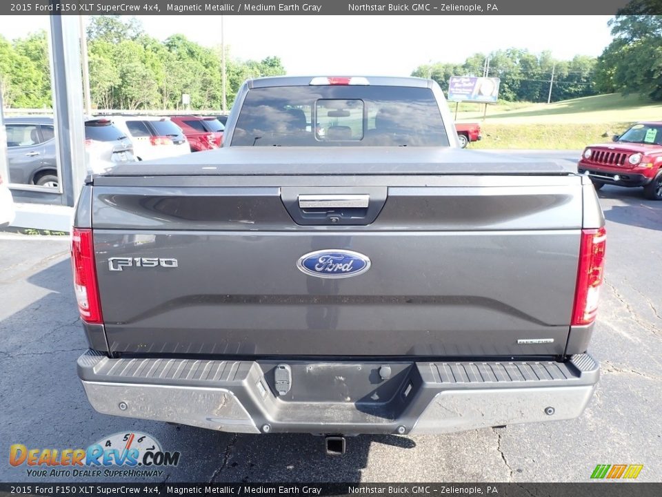 2015 Ford F150 XLT SuperCrew 4x4 Magnetic Metallic / Medium Earth Gray Photo #10