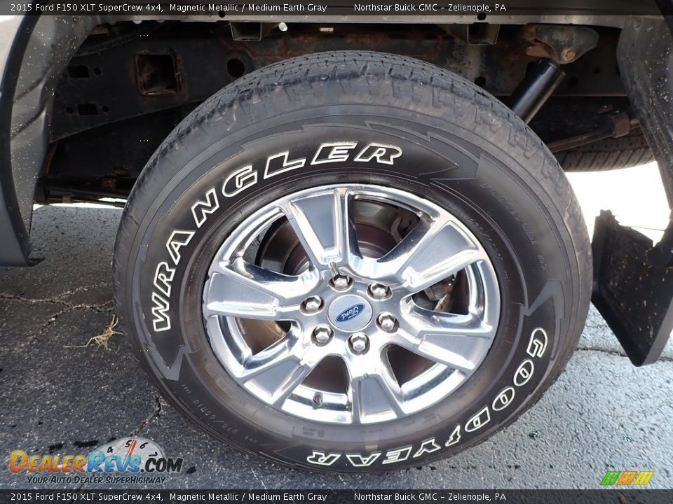 2015 Ford F150 XLT SuperCrew 4x4 Magnetic Metallic / Medium Earth Gray Photo #14
