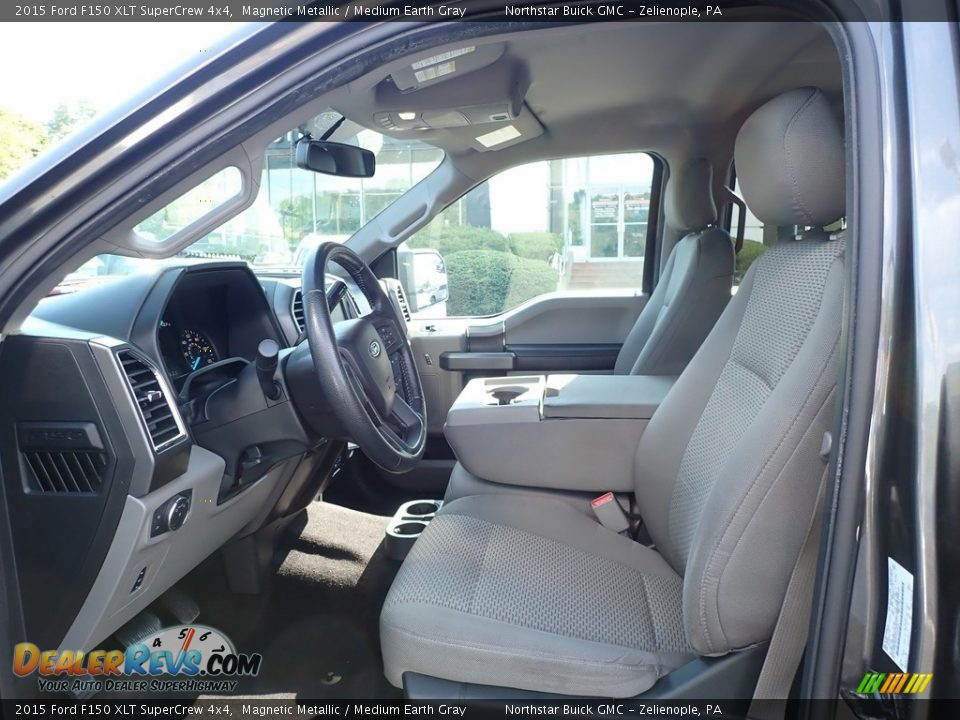 2015 Ford F150 XLT SuperCrew 4x4 Magnetic Metallic / Medium Earth Gray Photo #18
