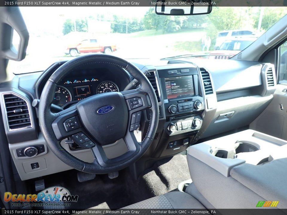 2015 Ford F150 XLT SuperCrew 4x4 Magnetic Metallic / Medium Earth Gray Photo #20
