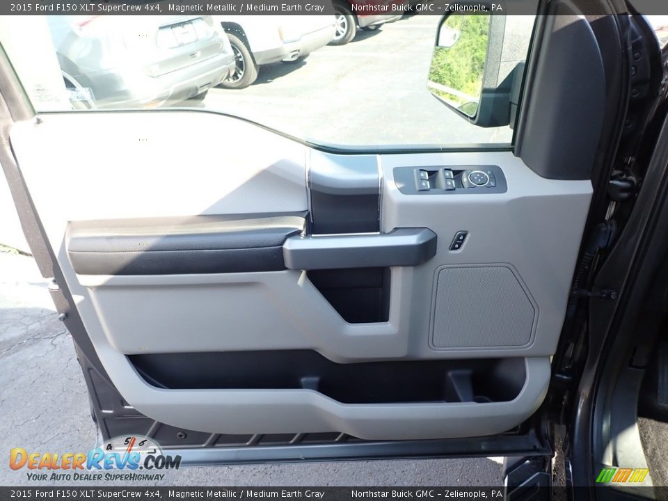 2015 Ford F150 XLT SuperCrew 4x4 Magnetic Metallic / Medium Earth Gray Photo #22